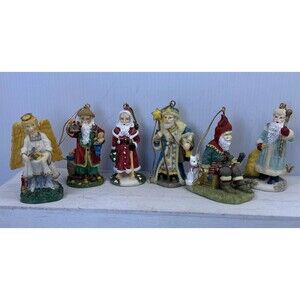 Vtg The International Santa Claus Collection Ornaments Lot 6 1992 -1996